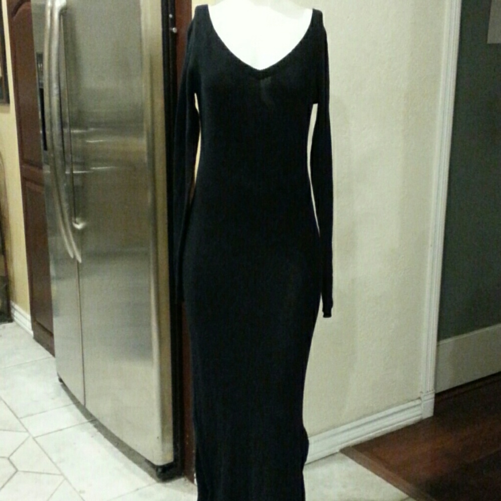 Rubbish knit maxi dress